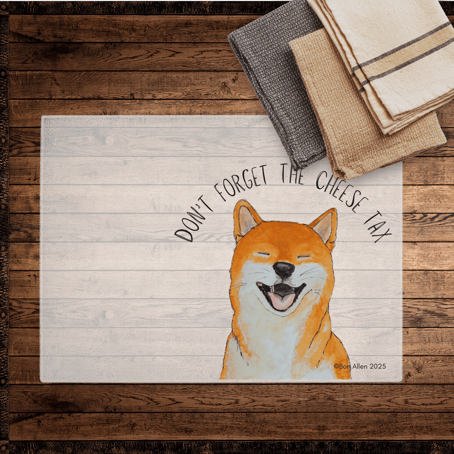 The Cheese Tax Cutting Board – Shiba-Approved! - Pet Supplier Store