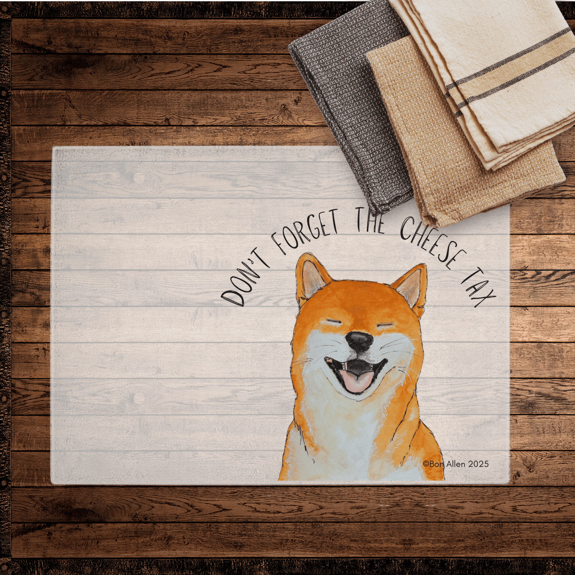 The Cheese Tax Cutting Board – Shiba-Approved! - Pet Supplier Store