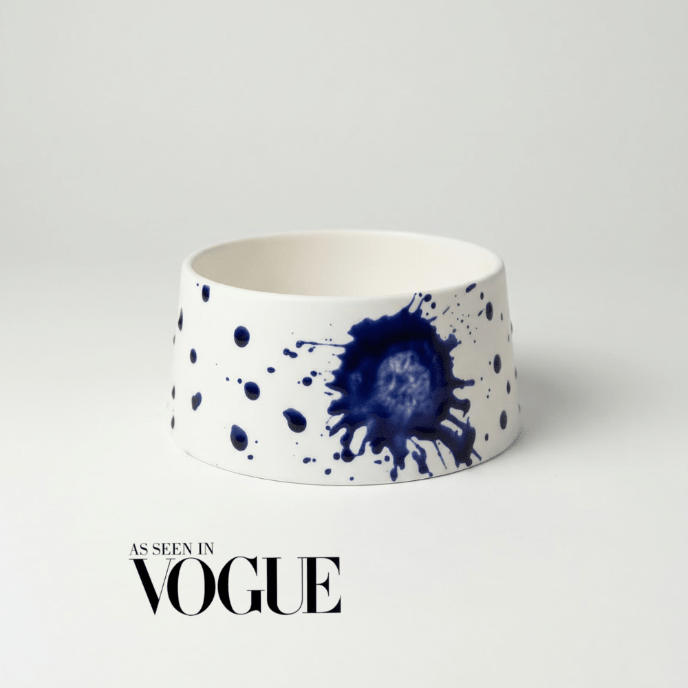 The Dog's Pollox Cobalt Splatter Bowl - Pet Supplier Store
