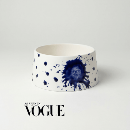 The Dog's Pollox Cobalt Splatter Bowl - Pet Supplier Store