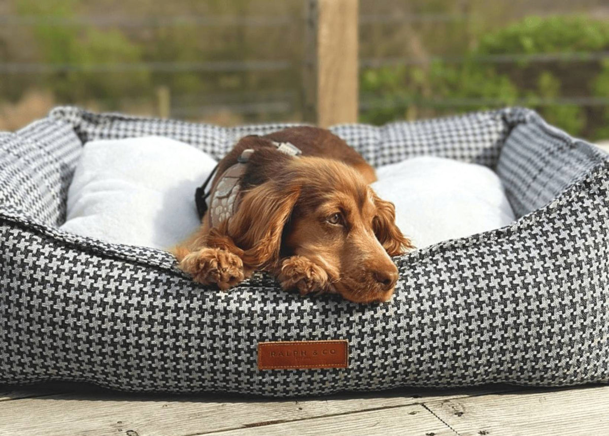 THE KENSINGTON | LUXURY HOUNDSTOOTH BED - Pet Supplier Store