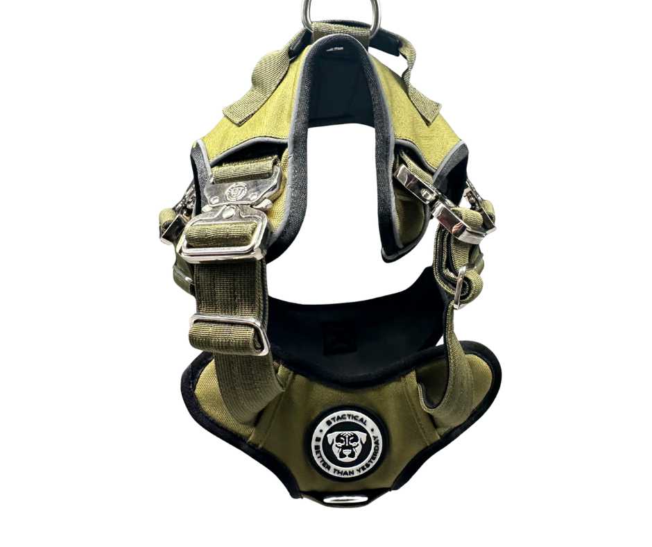 The No Pull Ultimate BTactical Harness | Khaki Green - Pet Supplier Store