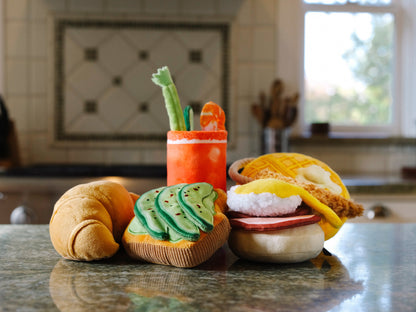 Barking Brunch Pup's Croissant  Plush Dog Toy