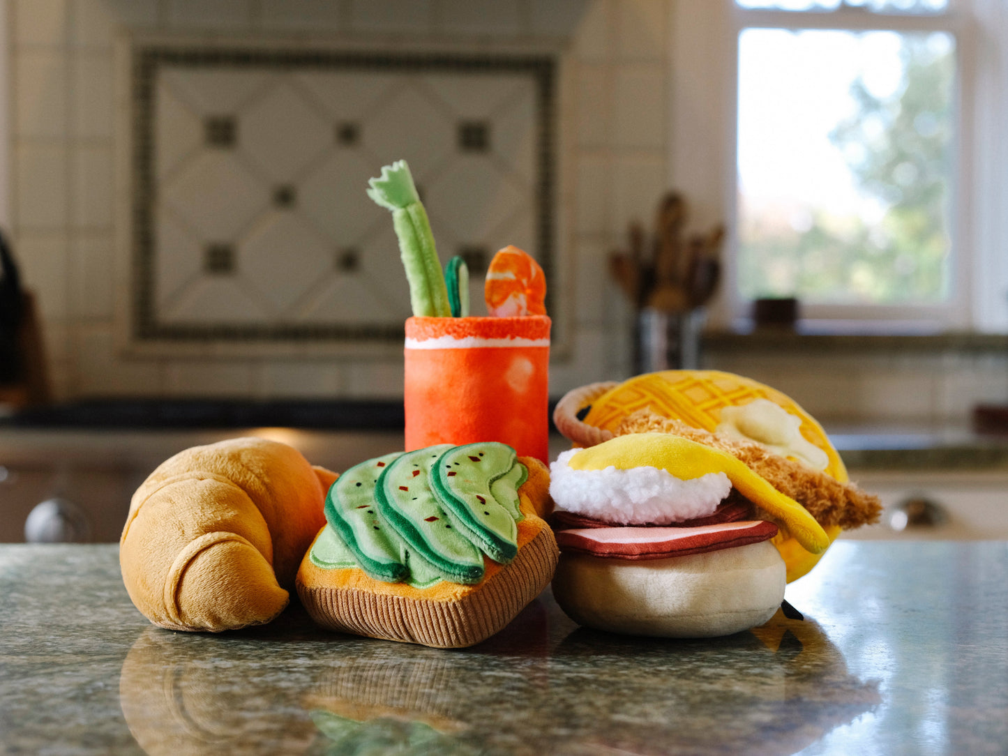 Barking Brunch Chicken & Wooffles Plush Dog Toy