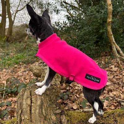 Tiny Toastie Water Repellent Fleece Dog Coat by My Chi and Me Hot Pink - Pet Supplier Store