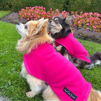 Tiny Toastie Water Repellent Fleece Dog Coat by My Chi and Me Hot Pink - Pet Supplier Store