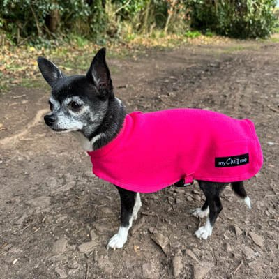 Tiny Toastie Water Repellent Fleece Dog Coat by My Chi and Me Hot Pink - Pet Supplier Store