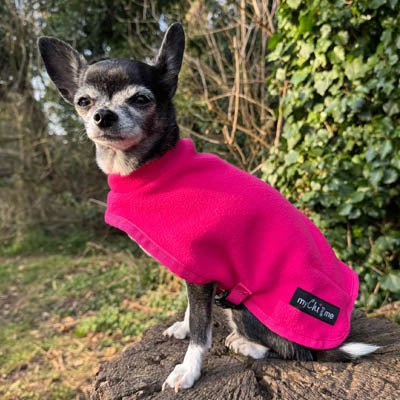 Tiny Toastie Water Repellent Fleece Dog Coat by My Chi and Me Hot Pink - Pet Supplier Store