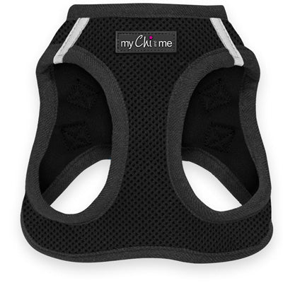Tiny Trails Step In Air Mesh Puppy and Small Dog Harness Black - Pet Supplier Store
