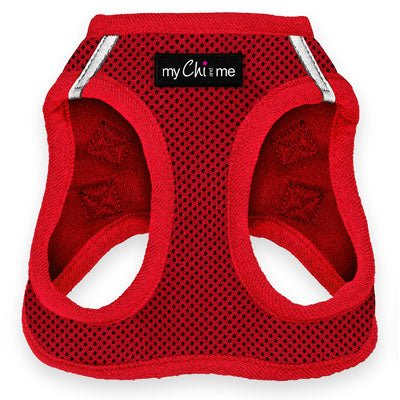 Tiny Trails Step In Air Mesh Puppy and Small Dog Harness Red - Pet Supplier Store