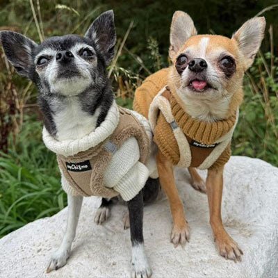 Tiny Trails Step In Soft Touch Suede Effect Faux Fur Lined Puppy and Small Dog Harness Caramel - Pet Supplier Store