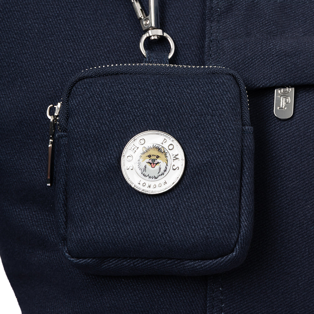 Soho Poms Berwick Pet Carrier - Navy - Ideal for Dogs & Cats