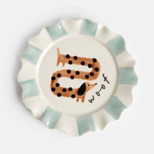 Woof Sausage Dog Plate - Pet Supplier Store