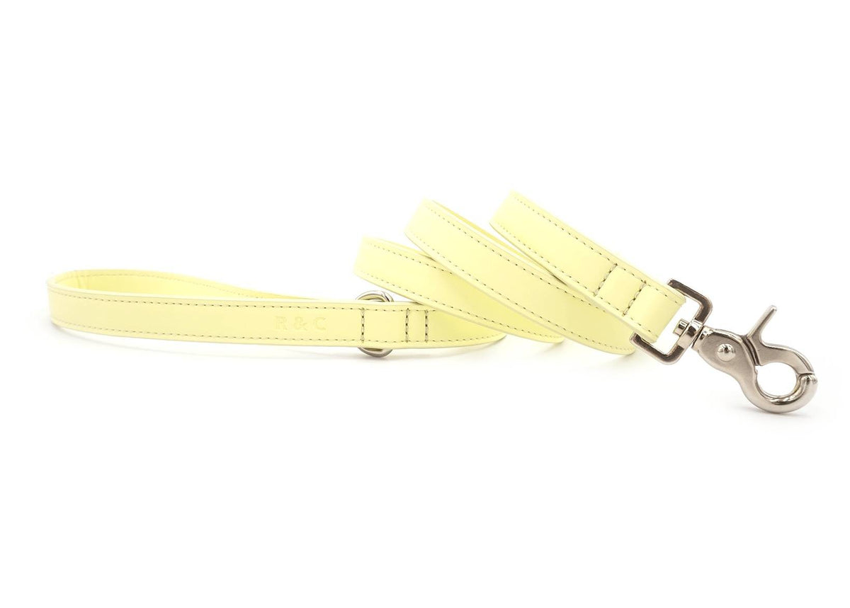 Yellow Leather Dog Lead - Pet Supplier Store