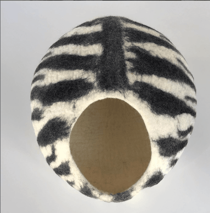 Zebra Wool Cocoon Basket - Pet Supplier Store