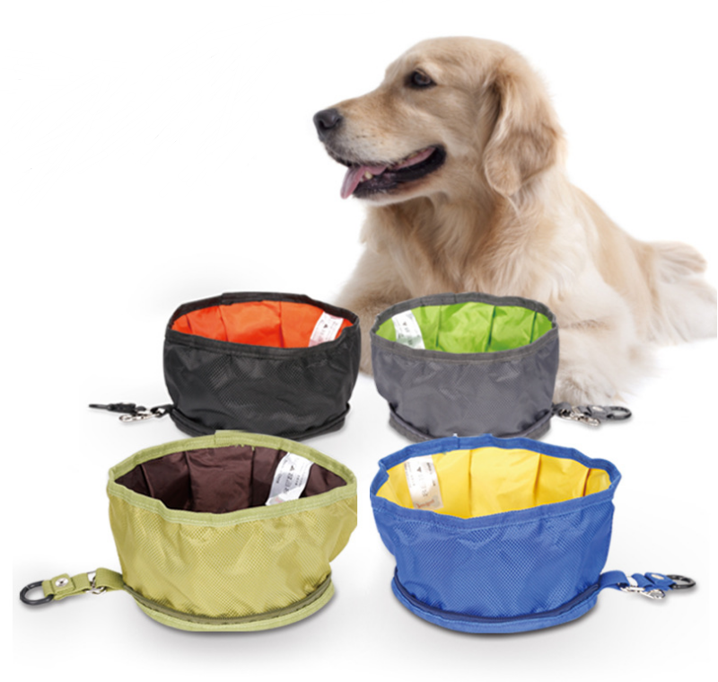 Portable backpack compact pop-up dog bowl