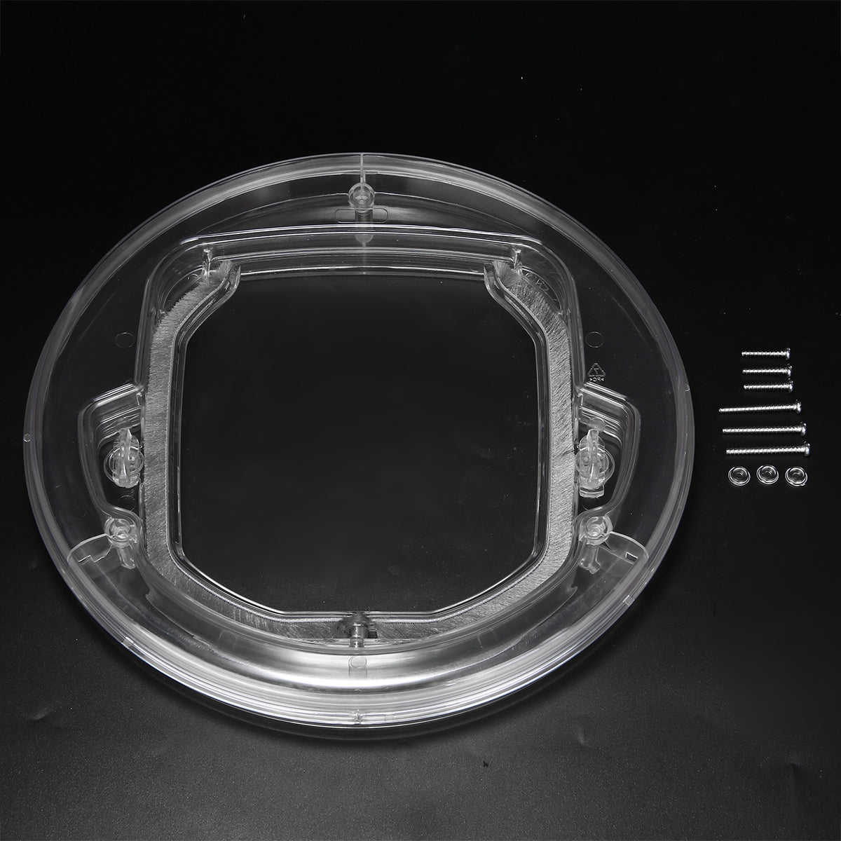 Glass Door Pet Flap Transparent