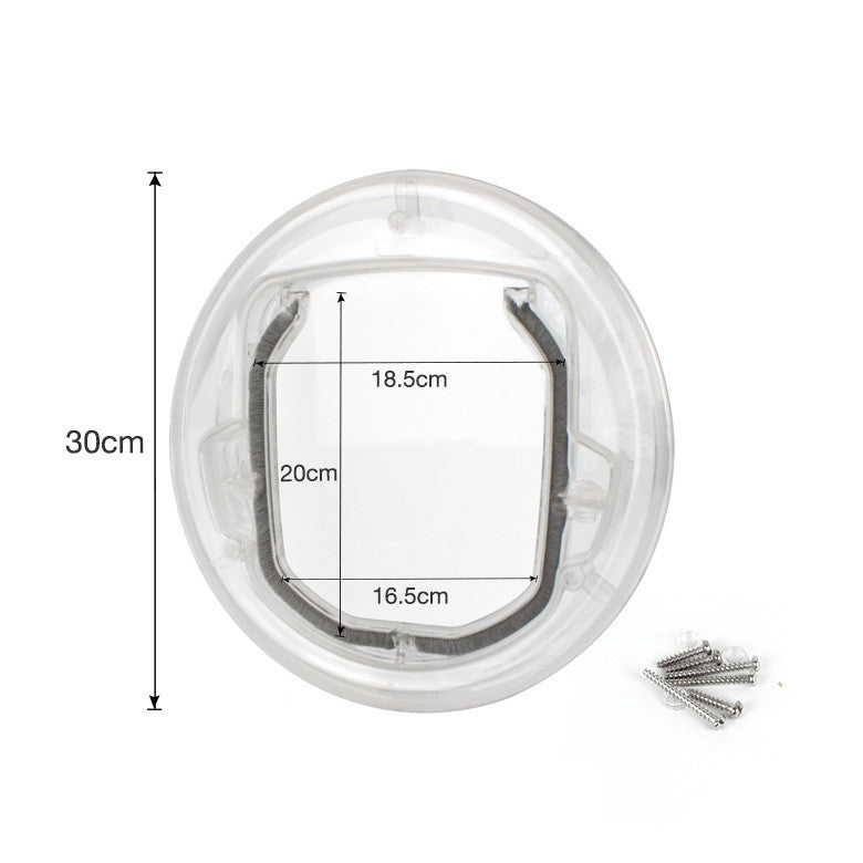 Glass Door Pet Flap Transparent