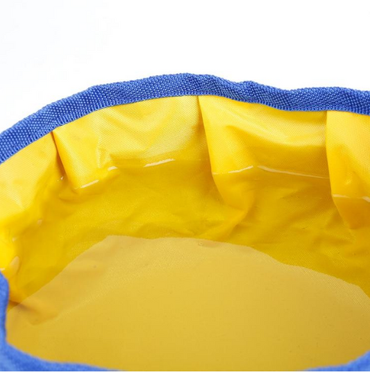 Portable backpack compact pop-up dog bowl