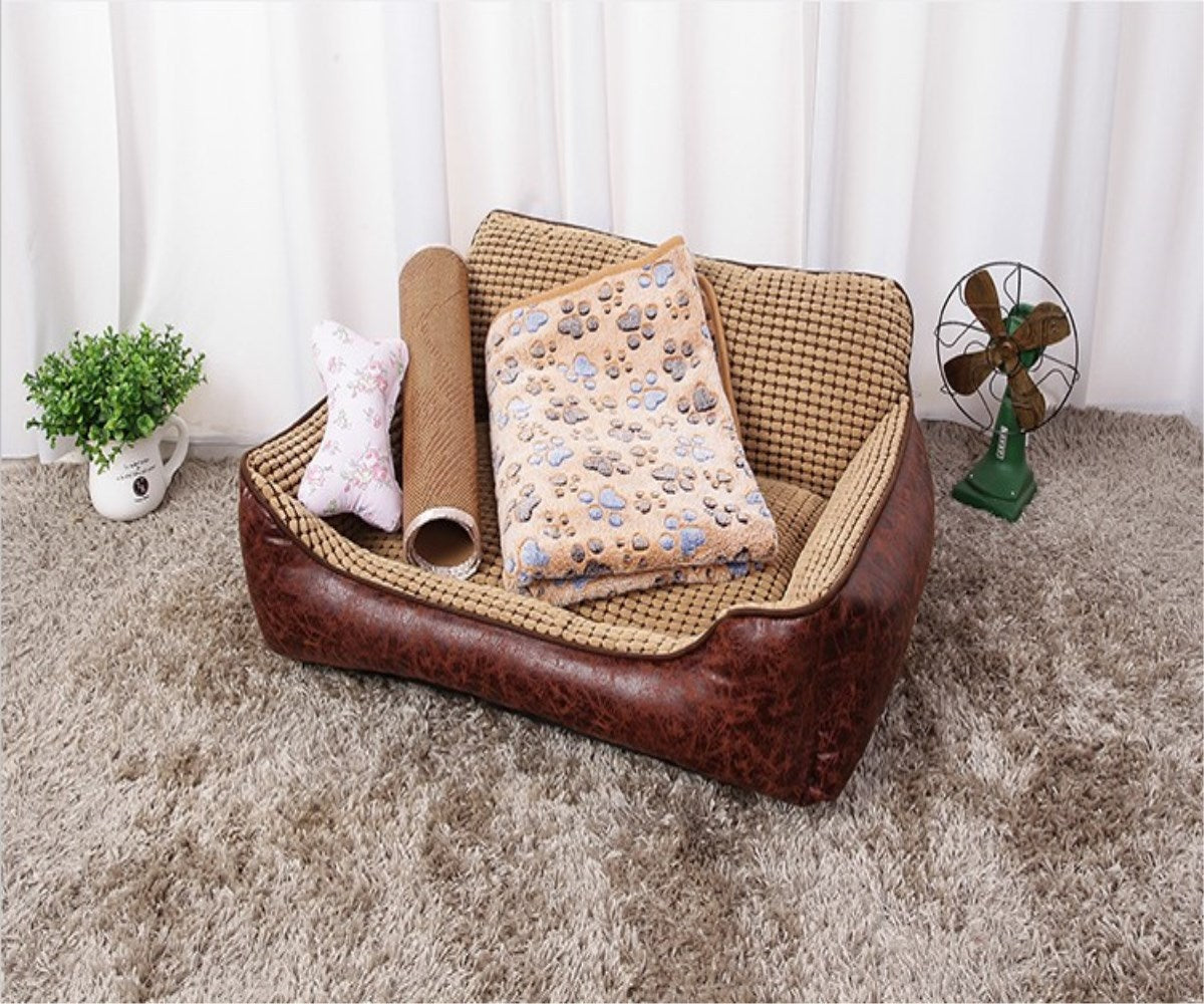 Corn Sofa Pet Dog Bed with added cushions