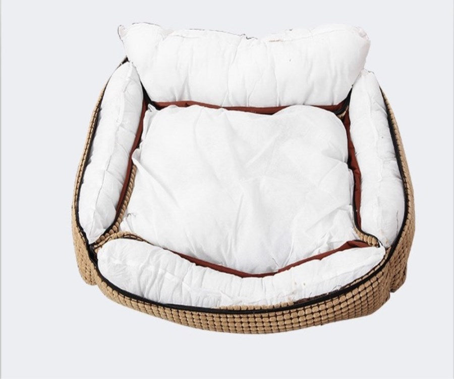 Corn Sofa Pet Dog Bed with added cushions