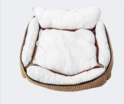 Corn Sofa Pet Dog Bed with added cushions