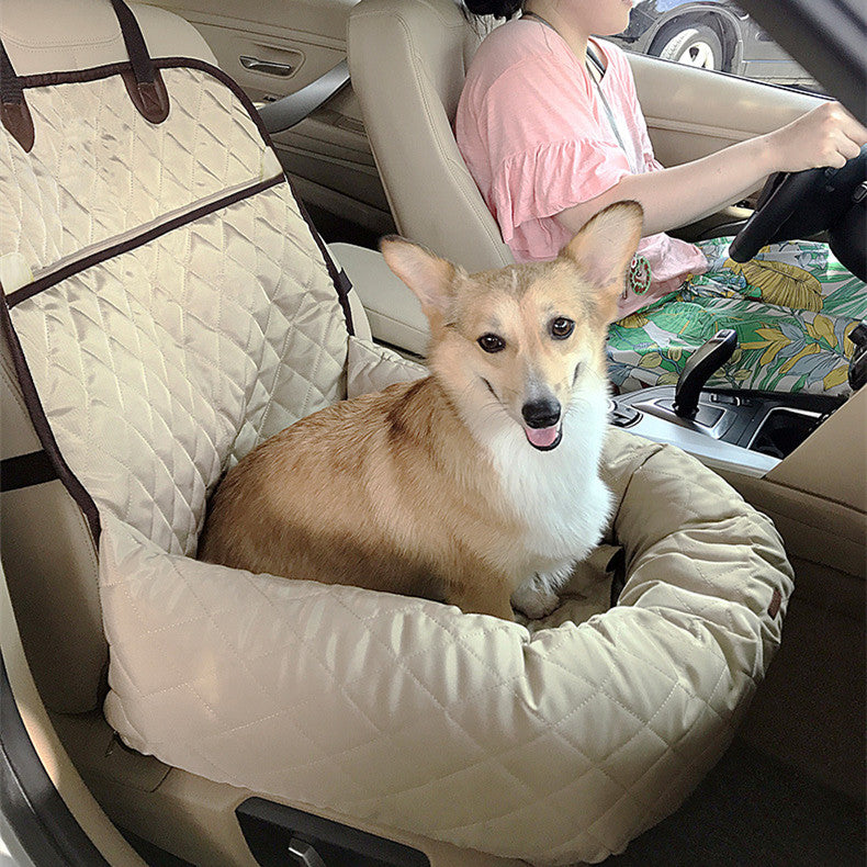 Oxford Plush Car Travel Pet Dog Bed
