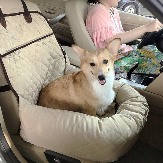 Oxford Plush Car Travel Pet Dog Bed