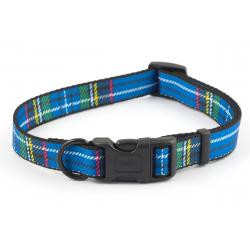 Ancol Adjustable Collar Tartan Blue 30-50cm - Pet Supplier Store
