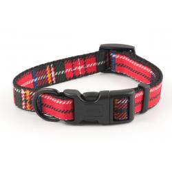 Ancol Adjustable Collar Tartan Red 20-30cm - Pet Supplier Store