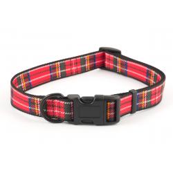 Ancol Adjustable Collar Tartan Red 45-70cm - Pet Supplier Store