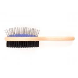 Ancol Ergo Wooden Hand Double Sided Brush - Pet Supplier Store