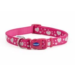 Ancol Fashion Collar Pink Hearts 45-70cm - Pet Supplier Store