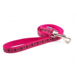 Ancol Lead Skulls Pink 1mx19mm - Pet Supplier Store