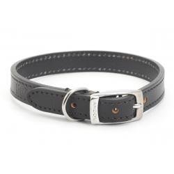 Ancol Leather Collar Black 20-26cm - Pet Supplier Store