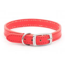 Ancol Leather Collar Red 26-31cm - Pet Supplier Store