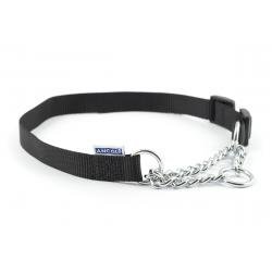 Ancol Nylon Check Chain Collar Black 45-60cm Size 4-7 - Pet Supplier Store