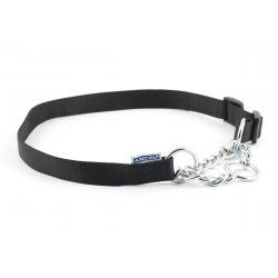 Ancol Nylon Check Chain Collar Black 50-70cm Size 5-9 - Pet Supplier Store