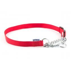 Ancol Nylon Check Chain Collar Red 50-70cm Size 5-9 - Pet Supplier Store