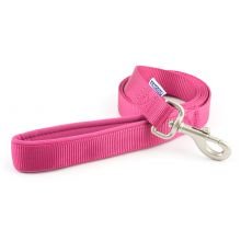 Ancol Padded Nylon Lead Raspberry 1.8m x 25mm - Pet Supplier Store