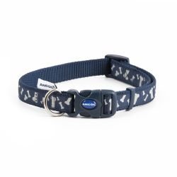 Ancol Reflective Bone Adjustable Collar Blue 30cm - 50cm - Pet Supplier Store