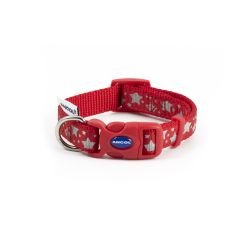 Ancol Reflective Star Adjustable Collar Red 20-30cm - Pet Supplier Store
