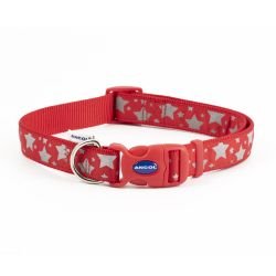 Ancol Reflective Star Adjustable Collar Red 45-70cm - Pet Supplier Store