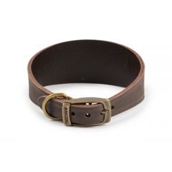 Ancol Timberwolf Whippet Leather Collar 30-34cm - Pet Supplier Store