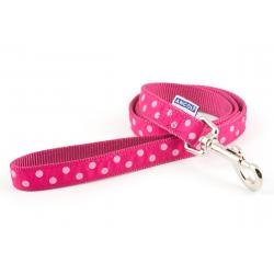 Ancol Vintage Polka Lead Raspberry 1m x 19mm - Pet Supplier Store