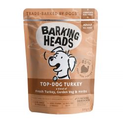 Barking Heads Top Dog Turkey Pouch 300g - Pet Supplier Store