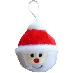 Bauble Squeaky Christmas Santa - Pet Supplier Store