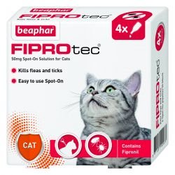 Beaphar FIPROtec Spot On Cat 4 pipettes - Pet Supplier Store