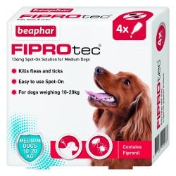 Beaphar FIPROtec Spot On Medium Dog 4 pipettes - Pet Supplier Store