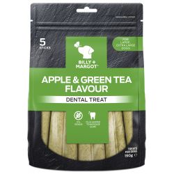 Billy & Margot Dental Treat Apple & Green Tea Large 190g - Pet Supplier Store